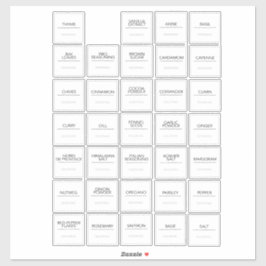 Pantry Labels Stickers