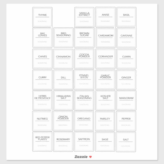 Pantry Labels Stickers (Vel)