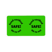 Pantry Labels - Veilig om te eten (Voorkant)