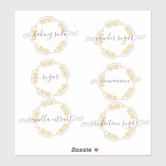 Pantry Organisatie Bakken Canister Jar Sticker (Vel)