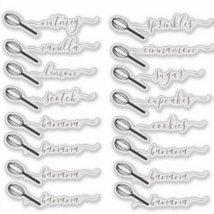 Pantry Organisatie Bakkerij Bakken Canister Jar Sticker