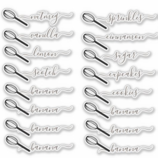 Pantry Organisatie Bakkerij Bakken Canister Jar Sticker (Voorkant)