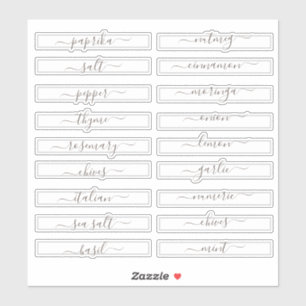 Pantry Organisatie Spice Cabinet Square Sticker