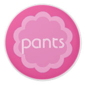 Pants Clothes organisation roze flower knop (Voorkant)