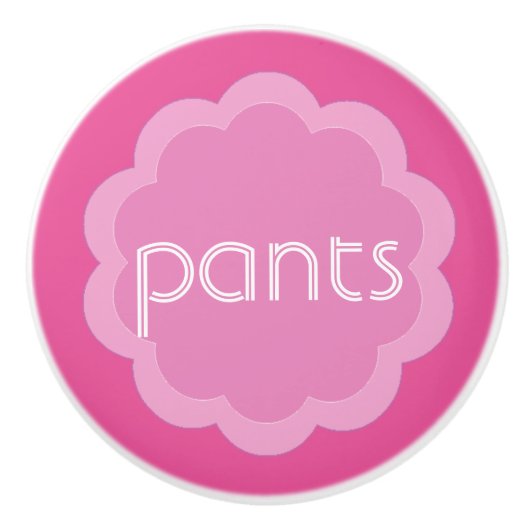 Pants Clothes organisation roze flower knop (Voorkant)