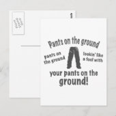 Pants op de grond. briefkaart (Voorkant / Achterkant)