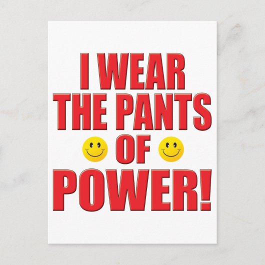 Pants Power Life Briefkaart (Voorkant)