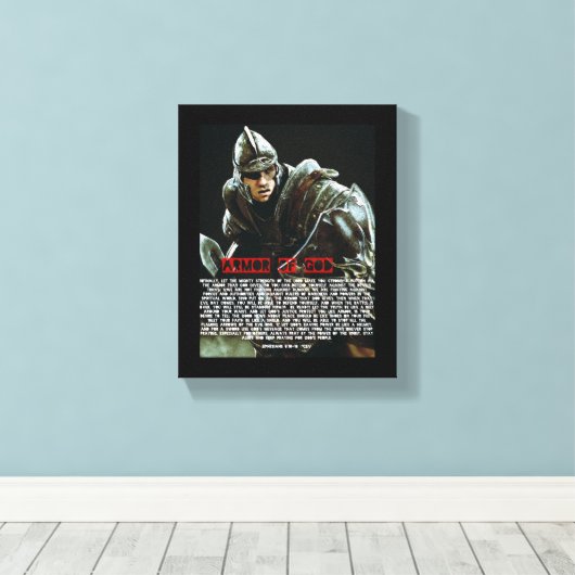 Pantser van GOD Schrift Canvas (Insitu (Houten vloer))