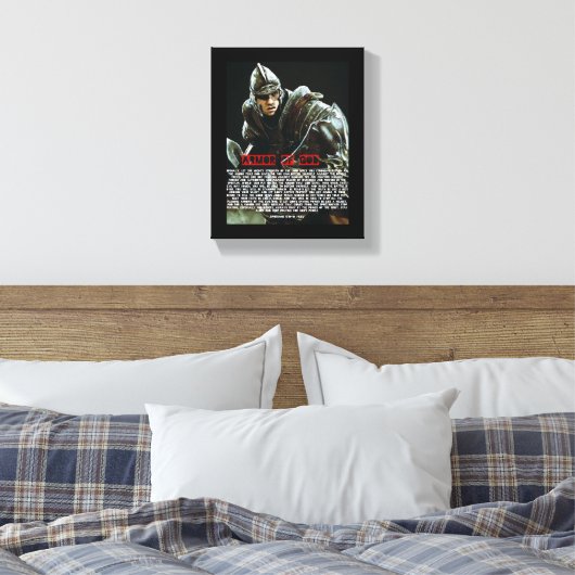 Pantser van GOD Schrift Canvas Afdruk (Insitu (Slaapkamer))