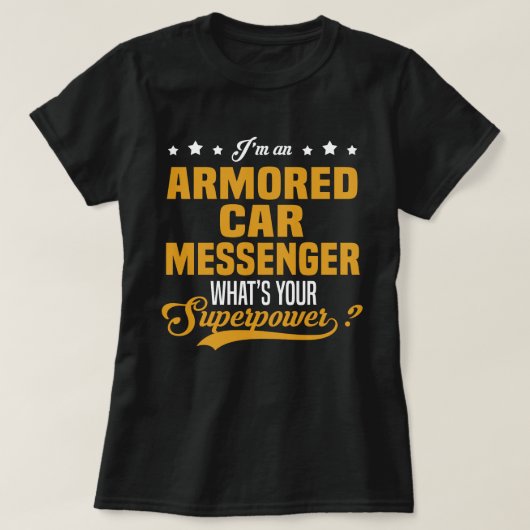 pantserautoboodschapper t-shirt (Design voorkant)