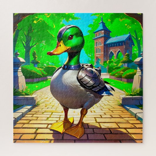 PantserEend in een Weelderig Park Legpuzzel (Verticaal)