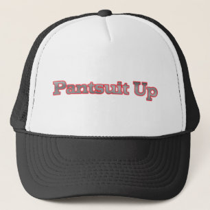 pantsuit aan trucker pet