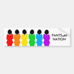Pantsuit nation Rainbow Women Bumpersticker