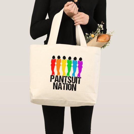 Pantsuit nation Rainbow Women Grote Tote Bag (Voorkant (product))