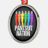 Pantsuit nation Rainbow Women Metalen Ornament (Links)