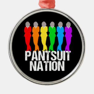 Pantsuit nation Rainbow Women Metalen Ornament