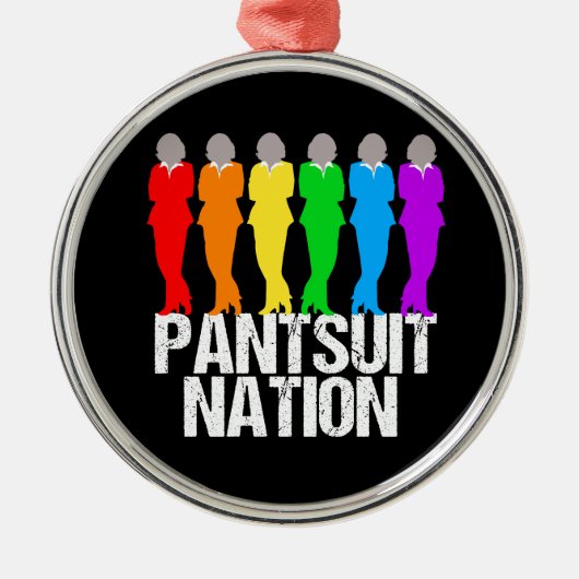 Pantsuit nation Rainbow Women Metalen Ornament (Voorkant)
