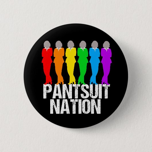 Pantsuit nation Rainbow Women Ronde Button 5,7 Cm (Voorkant)