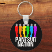 Pantsuit nation Rainbow Women Sleutelhanger (Voorkant)