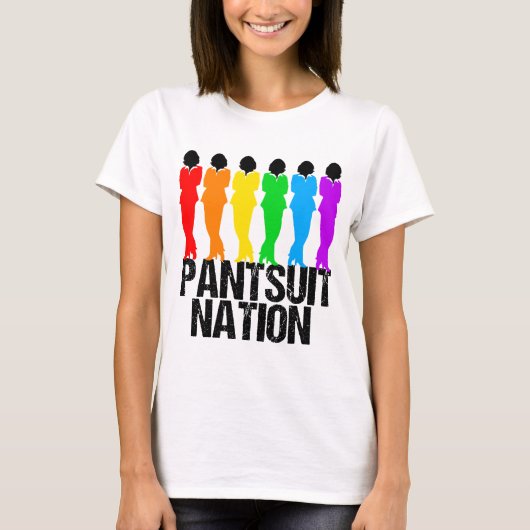 Pantsuit nation Rainbow Women T-shirt (Voorkant)