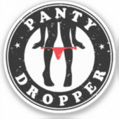 Panty Dropper Custom-Cut Vinyl Sticker (Voorkant)