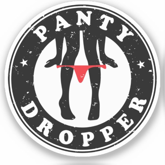 Panty Dropper Custom-Cut Vinyl Sticker (Voorkant)