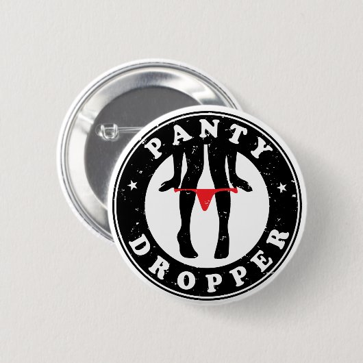 Panty Dropper Custom-Cut Vinyl Sticker Ronde Button 5,7 Cm (Voorkant /achterkant)