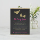 Panty Game for Bachelorette and Hens Party Informatiekaartje (Staand voorkant)