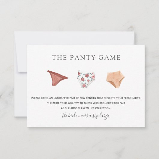 Panty Game Insteekkaart Kaart (Voorkant)