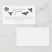 Panty Game Lingerie Vrijgezellenfeest Informatiekaartje (Voorkant / Achterkant)