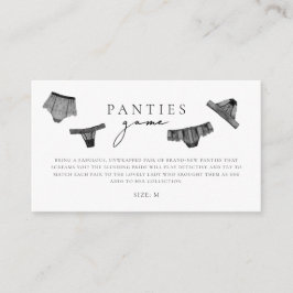 Panty Game Lingerie Vrijgezellenfeest Informatiekaartje