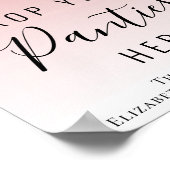 Panty Game Pink Rose Gold Glitter Sign Poster (Hoek)