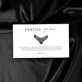 Panty Game Vrijgezellenfeest Bachelorette Lingerie Informatiekaartje