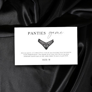 Panty Game Vrijgezellenfeest Bachelorette Lingerie Informatiekaartje
