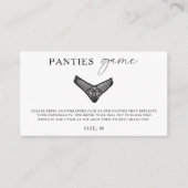 Panty Game Vrijgezellenfeest Bachelorette Lingerie Informatiekaartje (Voorkant)