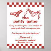 Panty spel Laatste Slice Pizza Bachelorette Teken Poster (Voorkant)
