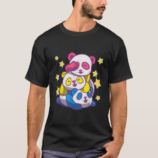 Panual Kawaii Panda Beer Anime Pans T-shirt