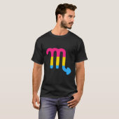 Panual Scorpio Zodiac teken Panual Pride vlag T-shirt (Voorkant volledig)