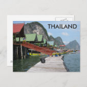 Panyi Floating Vist dorp Zuid-Thailand Briefkaart (Voorkant / Achterkant)