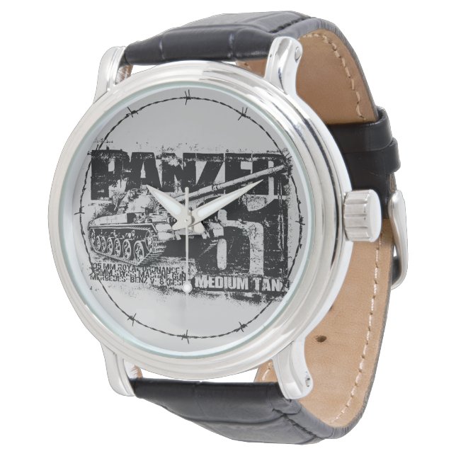 Panzer 61 polshorloge horloge (Gekanteld)