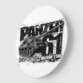Panzer 61 ronde (grote) wandklok (Hoek)