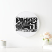 Panzer 61 ronde (grote) wandklok (Huis)