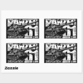 Panzer 61 Stickers voor rechthoek (Vel)
