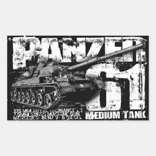 Panzer 61 Stickers voor rechthoek
