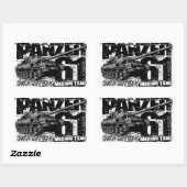 Panzer 61 Stickers voor rechthoek (Vel)