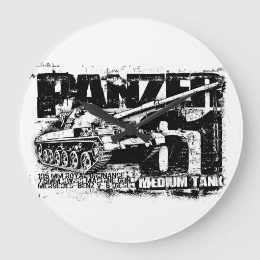 Panzer 61 Wandklok (Voorkant)