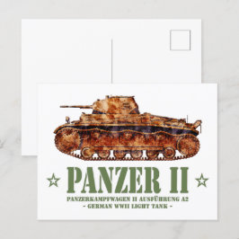 Panzer II A2 Tweede Wereldoorlog Duitse lichte tan Briefkaart