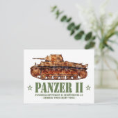 Panzer II A2 Tweede Wereldoorlog Duitse lichte tan Briefkaart (Staand voorkant)