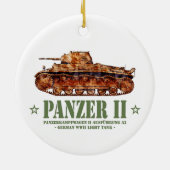 Panzer II A2 Tweede Wereldoorlog Duitse lichte tan Keramisch Ornament (Achterkant)