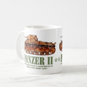 Panzer II A2 Tweede Wereldoorlog Duitse lichte tan Koffiemok (Voorkant links)